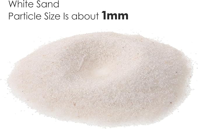 balacoo White Aquarium Sand and Decorative Gravel 500g X2 Bags, Natural Fish Tank Substrate Stones for Outdoor Garden and Aquarium Plant Decoration