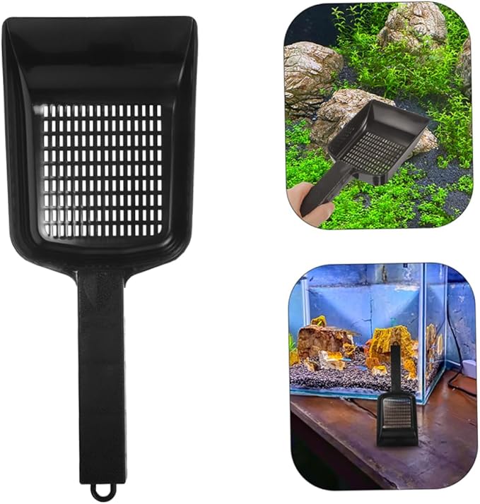 POPETPOP 2pcs Aquarium Sand Shovel Multi-Function Gravel Scoop for Fish Tank Cleaning Substrate Tool for Sand Removal Freshwater Aquariums