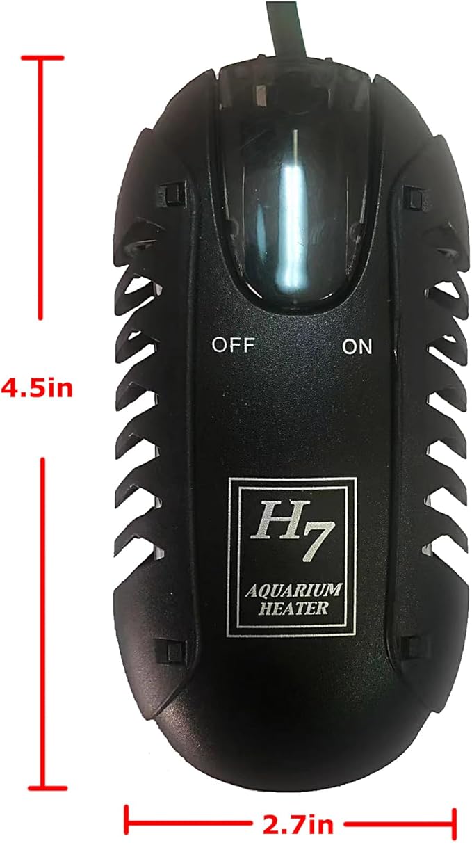 Mini Aquarium Heater 25W Small Fish Tank Heater 25 Watt with External Temperature Controller, LED Display, Used for 5-10 Gallon Tank