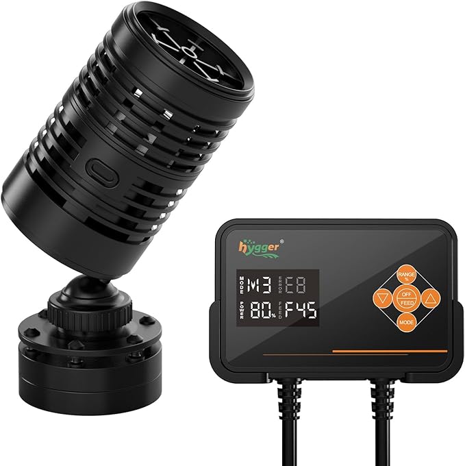 hygger Effortless Wave Maker For Aquarium,25W 3170GPH Ultra-quiet Submersible Power Head with Magnetic Base And LED Controller-Circulation water Pump For 15-80Gallon Freshwater Coral Reef Tank