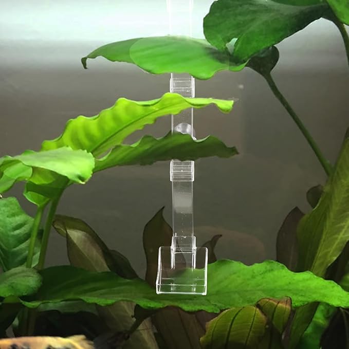 Levemolo Aquarium Feeder Tube Fish Food Dispenser for Betta Shrimp Tanks, Submersible Feeding Pipe with Connector, Aquarium Supplies for Automatic Fish Feeding