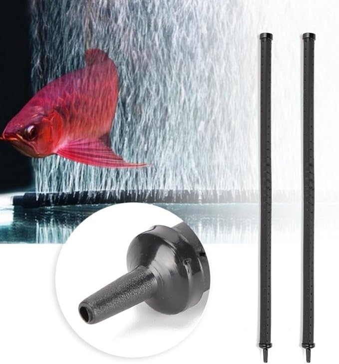 2Pcs 11.81 Inch Aquarium Air Stone Bubble Bars Flexible Design with Leak-Proof Connection PE Oxygen Diffuser for Fish Tank Aeration