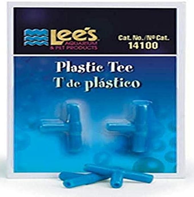 Lee's Pet Products ALE14100 2-Piece Card Plastic Tee for Aquarium Pumps