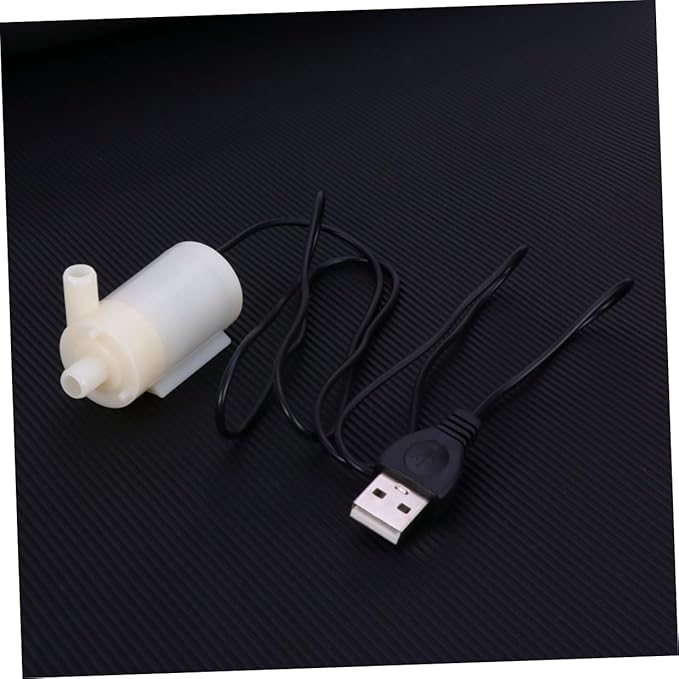 Balacoo Battery Operated Water Pump Mini Submersible Pump Dc Motor White Safe for Fish