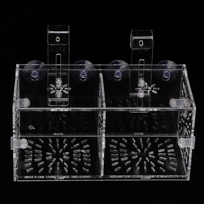 Rosvola Fish Isolation Box, Fish Breeding Incubator Holder Transparent Aquarium Hatchery Fish Tank Isolation Box (20Cm10Cm10Cm)