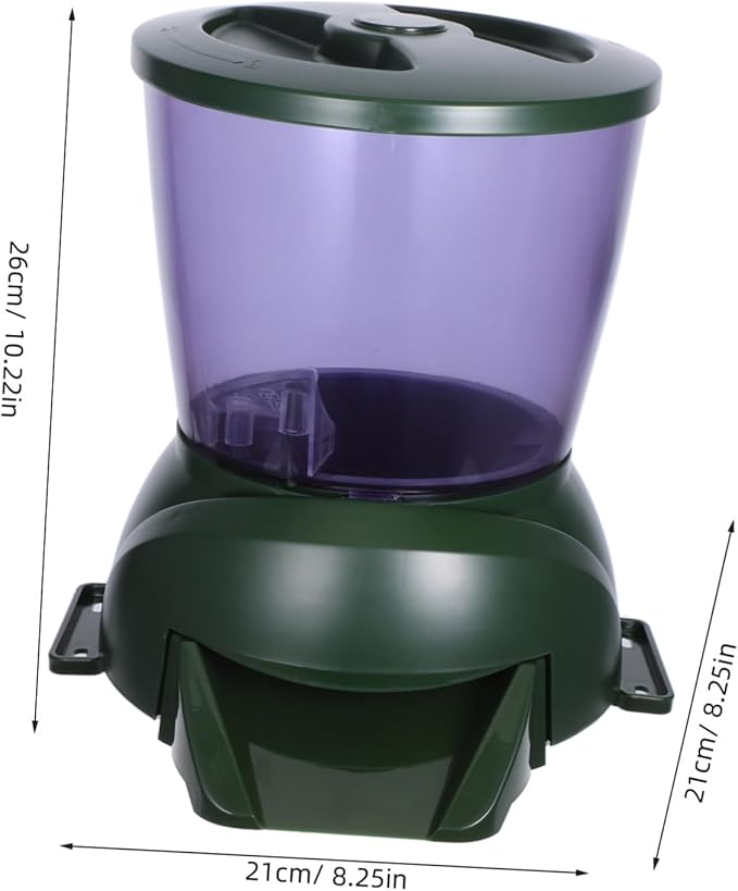 Automatic Fish Feeder with LCD Display Timing and Quantitative Feeding for Small Ponds and Aquariums Pellet Food Dispenser for Up to Days Battery Operated Without Batteries