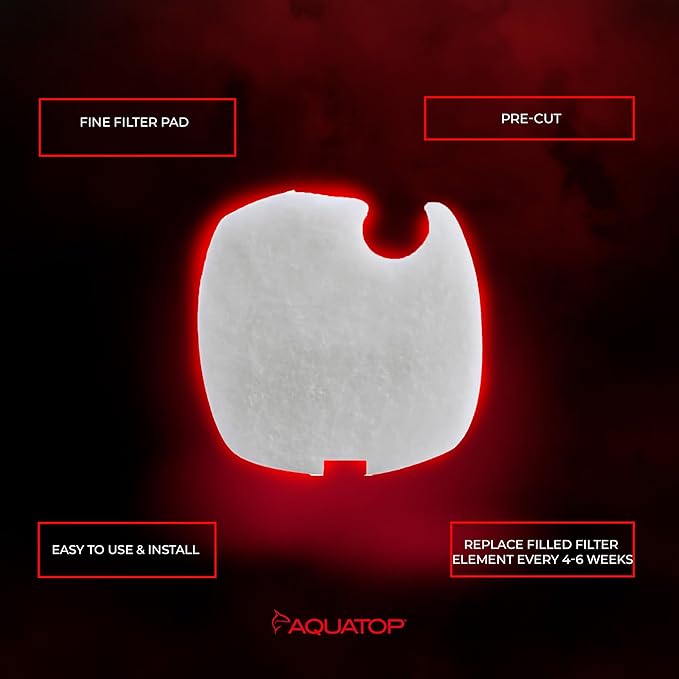 Aquatop Replacement White Filter Pads for CF-500UV & CF-500UVMKII – For Clear Water – Traps Dirt & Waste – Easy to Install