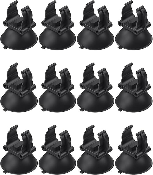 Pawfly Aquarium Heater Suction Cups Fish Tank Tube Light Sucker Holders 1.1 Inch Fixing Clips for Aquarium Heating Rod and Submersible Light (Not for Airline Tubing), 12 Pack
