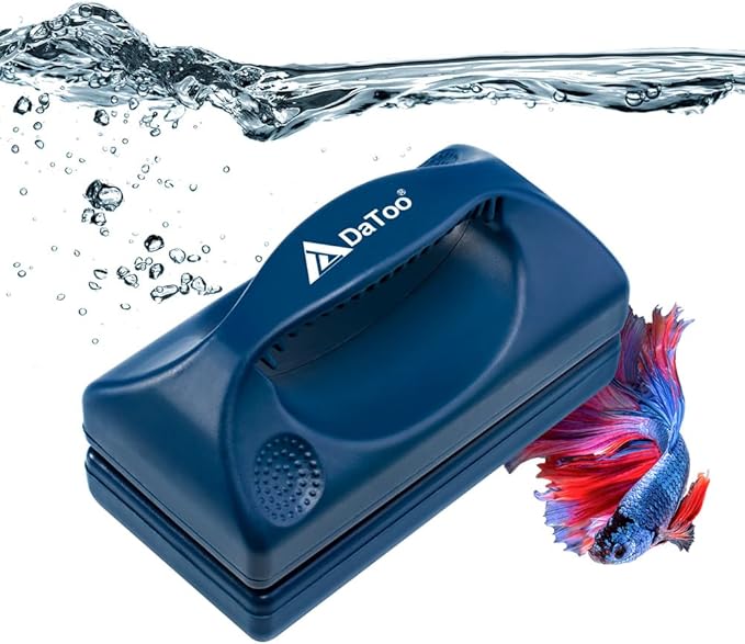 DaToo Aquarium Mini Magnetic Scrubber Scraper Small Fish Tank Cleaner Nano Glass Aquarium Cleaning Tools with Super Strong Magnet (Max)