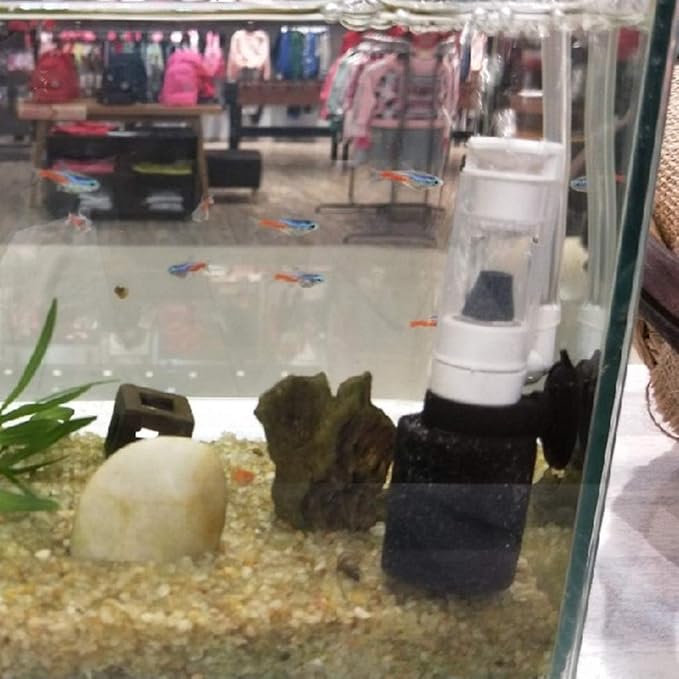 Aquariums Small Filter Quiet Air Driven with Tube Including Suction Cup and Sponge for Shrimp Tanks Aquariums Heater Light Thermometers Plant Sand Decorations Fish Decorations Light Fish