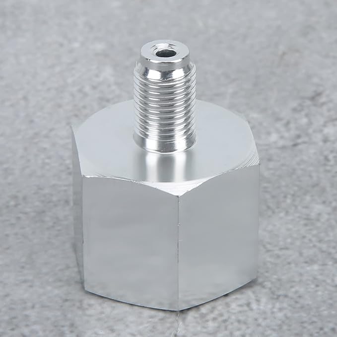 3/8 to CGA320 Regulator Adapter, Aluminum CO2 Regulator Cylinder Adapter Pneumatics Connector Fitting Converter Accessories for Homebrew Beer Aquarium