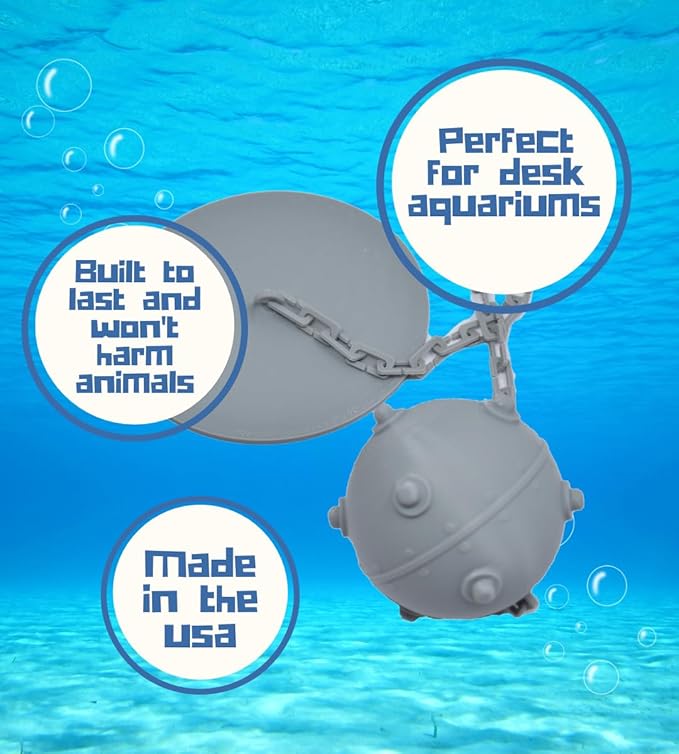 Chatelet REEFSHAPE - Aquarium Underwater Mine Decoration | Floating Decor for Aquariums | WWII Aquatic Ornament | Made in USA (3-Pack)