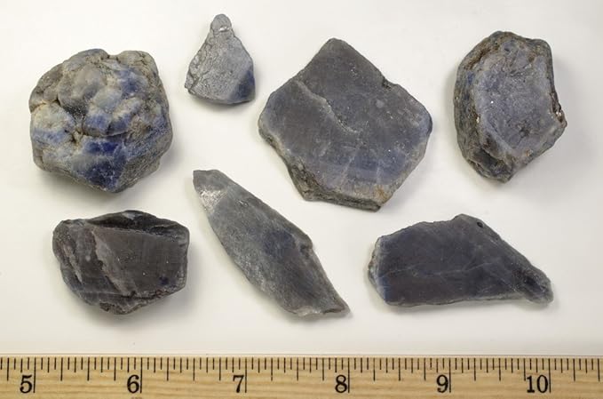 Fantasia Materials: 1/2 Lb of Large Blue Sapphire Rough Stones from Brazil