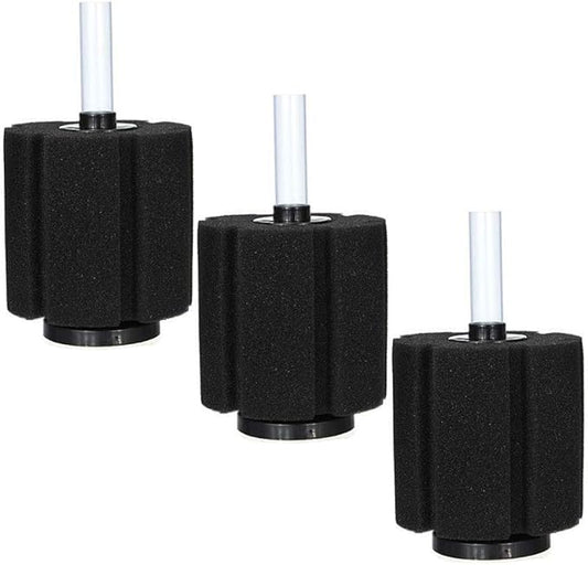 Bio Sponge Filter Air Pump Driven 10 or 20 Gal Breeding Fry Betta Shrimp Fish Tank Aquarium (Ship from CA USA) (Large 3-Pack)