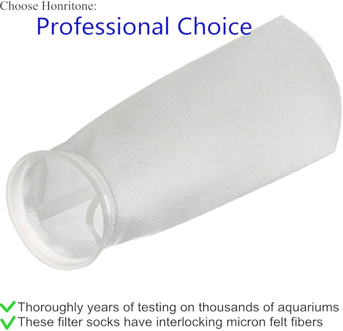 7 Inch Ring by 18 Inch Long Filter Sock Bags 1 Micron - Aquarium Felt Fabric Sump Filter Bag - 1 Pack