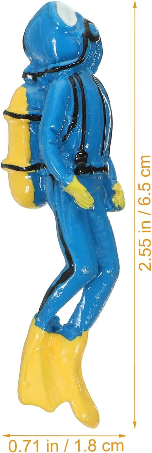 BESPORTBLE Scuba Diver Figurines: 4pcs Fish Tank Decorations, Resin Miniature People Set for Aquarium Landscape, Small Swimmer Model for Ocean Theme Cake Topper Sand Table