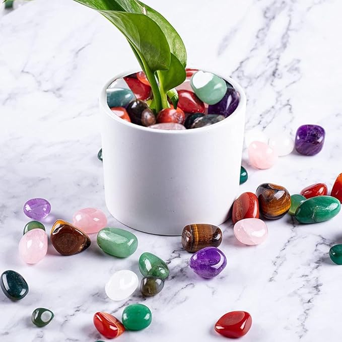 Natural Tumbled Stones Bulk Ore Gravel Specimen Healing Crystals Quartz Energy Minerals Tank Aquarium Home Decor Gem Decoration (Color : Pink Balck Rhodonite, Size : 500g)
