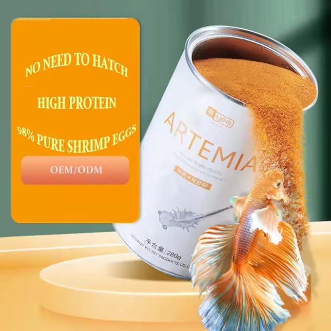 Decapsulated Brine Shrimp Eggs (Non-Hatching) - High Protein Natural Food for Fish, Fry, Corals, Freshwater & Marine Tanks - 100% Natural Artemia Nauplii (2.82 OZ (80 gram))