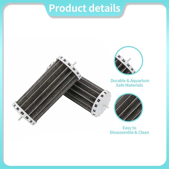2 Pack Aquarium Fish Tank Sieve Replacement Compatible with Penguin 200 350, Sieve Assembly Part for Penguin BioWheel 200B 350B, Replaces PRBW2350B, Efficient Biowheel Filtration for Clear Water