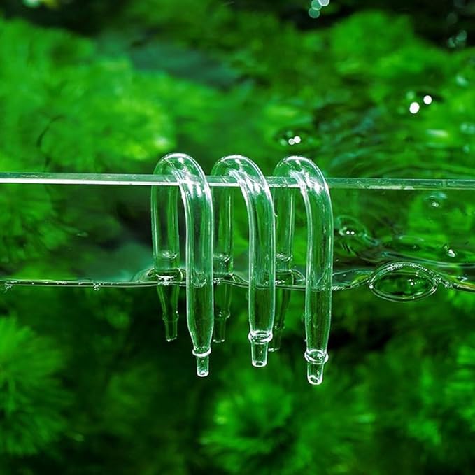 POPETPOP U Shape Aquarium Glass Co2 Diffuser: 4 Pcs Fish Tank Co2 Regulator - Aquarium U Tube Check Valve for Fish Tank Air Pump Accessories - Transparent