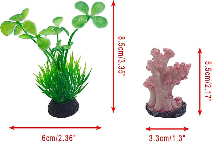 0.25 Gal Black Desktop Aquarium Kit with Aquarium Gravel & Resin Decorations, Cube Mini Fish Tank, Stackable Desktop Fishbowl for Sea Monkeys & Aquarium Landscape Enthusiasts