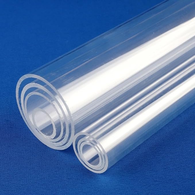 60cm Length Big Size Clear Acrylic Tube 1pcs, for Fish Tank Aquarium Supplies Hydroponics Watering Transparent Pipe (Size : 90mm)