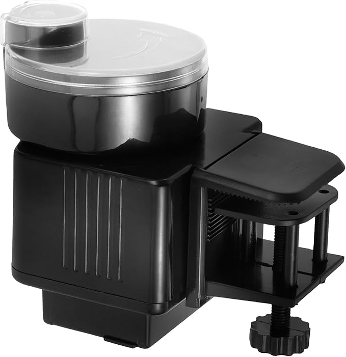 Automatic Aquarium Fish Feeder with Timer for Fish Tank and Turtle Feeding, Food Dispenser Compatible with Pellets and Flakes, Suitable for Vacation and Daily Feeding
