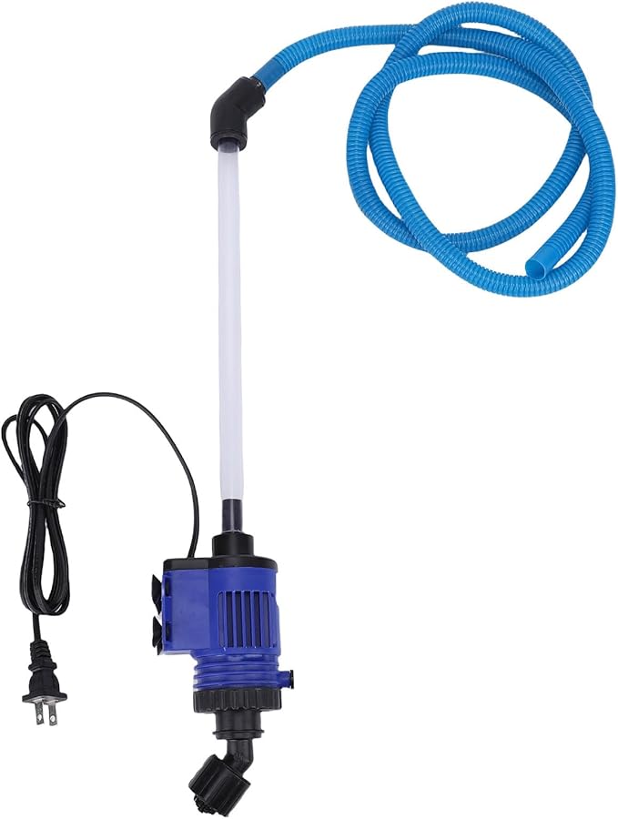 Electric Aquarium Gravel Cleaner Fish Tank Vacuum Water Changer with High Efficiency Filtering for Cleaning Fish Waste Washing Sand (US Plug 110V)