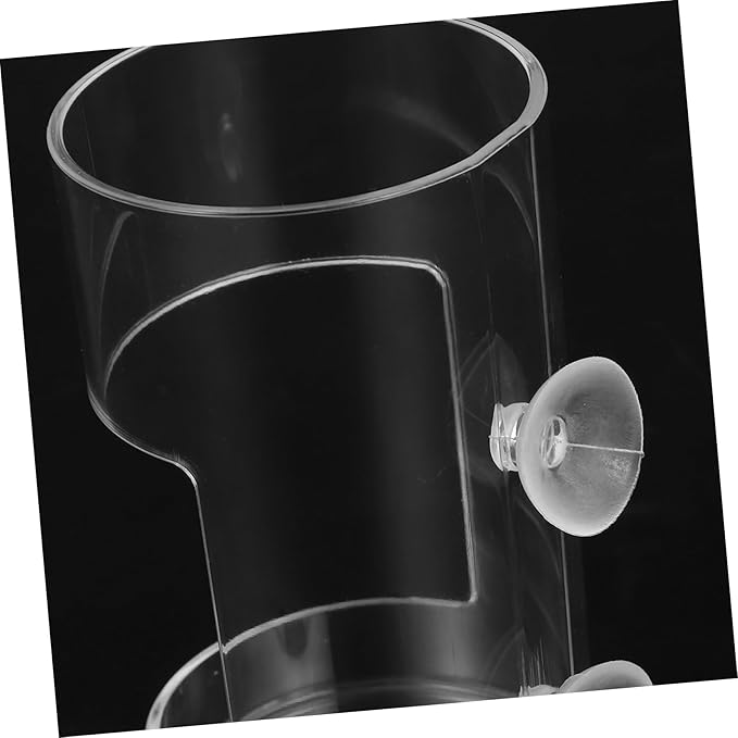 Mikikit Aquarium Acrylic Fish Feeder Cup Multi-Purpose Shrimp and Fish Feeding Dish Automatic Feeding Tool for Tanks Clear Bowl for Aquatic Creatures