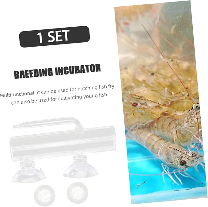 1 Set Fish Tank Incubator Glass Aquarium Fishing Tumbler Glass Containers Fish Hatchery Incubator Box Breeder Container Case Set