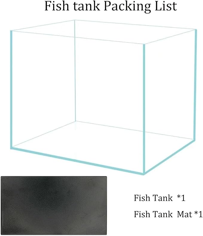 Vimvins 5 Gallon Glass Fish Tank, Easy to Maintain Small Aquarium for Betta/Goldfish/Snails/Shrimp and Aquatic Planting.