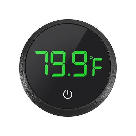 4PCS LED Aquarium Thermometer Fish Tank Thermometer Reptile Terrarium Water Temperature Test Digital Thermometer for Fish, Axolotl, Turtle and Aquatic