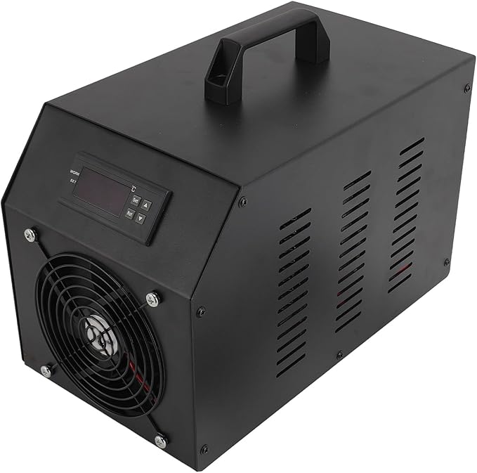 Yoidesu Aquarium Chiller, 200W 60L Silent 1-3 Litter/Minute Water Cooler Fish Chiller Aquarium Fish Hydroponics System (US Plug 100‑240V)