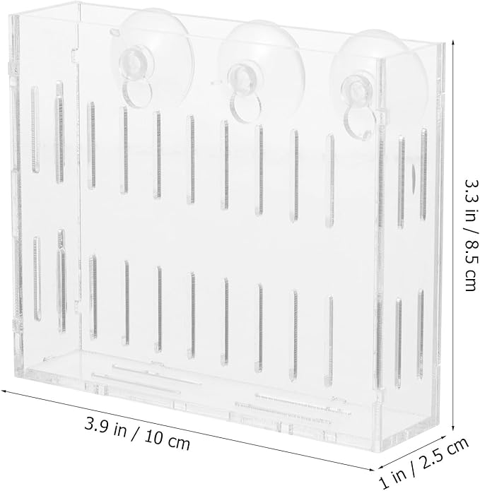 Mipcase Aquarium Plant Holder Clear Acrylic Fish Tank Frame with Double Suction Cups for Live Aquatic Plants Small Water Plants 3.93X3.34X2.95In Aquarium Accessories