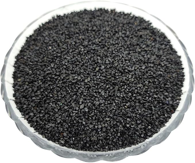 30g Crushed Stone Mini Crystal Chips Decorative Pebbles Gravel Irregular Gemstones Filling Gravel for Water Fountain Sand Landscape Fish Tank Garden (Black(1-2mm))
