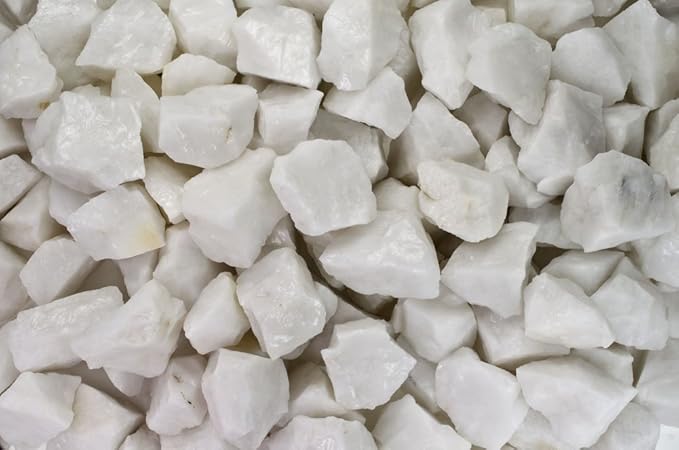 Fantasia Materials: 5 lbs White King Quartz Rough Stones from India
