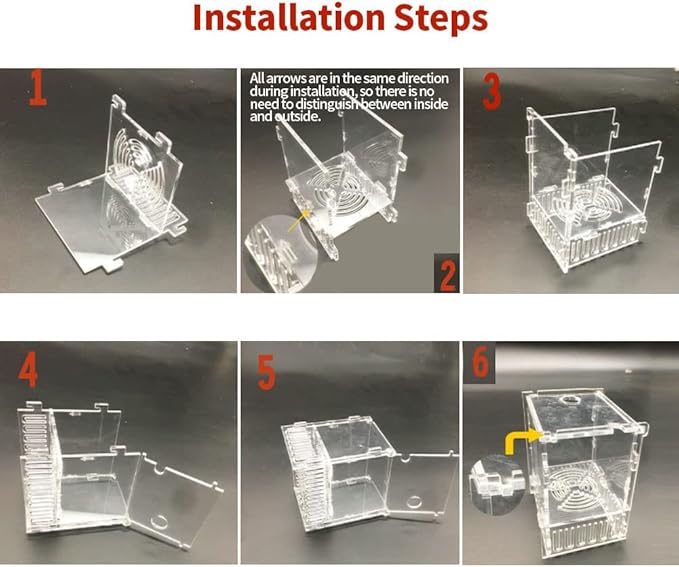 Fish Tank Water Pump Filter Netting Box Pump Barrier Bags Box Acrylic Protective Cover,Prevent Fish From Being Sucked Into the Water Pump Aquarium Accessory for Biological Filters Aquarium (Size 3)