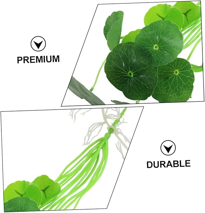 NOLITOY 4 Pcs Fish Tank Lotus Leaf Aquarium Water Grass Artificial Plants Artificiales para Fish Tank Decoration Lifelike Aquarium Plants Fake Water Plastic Flower Dining Table