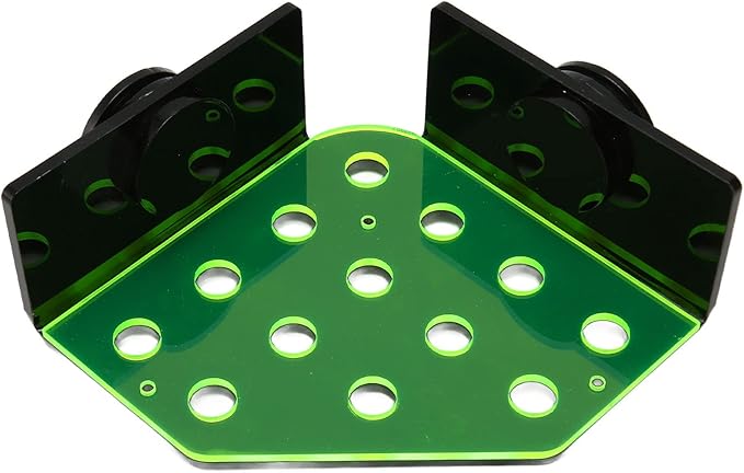Coral Frag Rack, Magnetic Frag Coral Rack Fluorescent Green Safe Stable 13 Holes Acrylic Coral Rack with Magnetic Suction Aquarium Spare Parts for Saltwater Aquarium, Live Coral, Household Fish Tanks