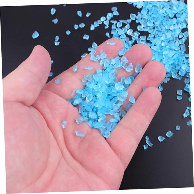 2pcs Glass Sand Blue Coarse for Sand Art Fish Tank Micro Landscape Decoration Fish Safe