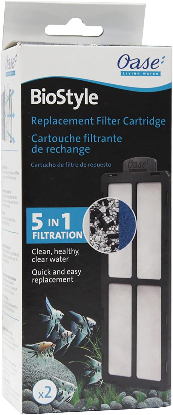 OASE Indoor Aquatics BioStyle Replacement Filter Cartridge Set of 2, Black (84244)