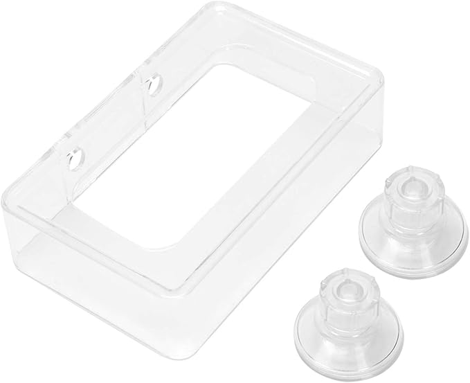 Aquarium Fish Feeding, Acrylic Floating Food Feeder with Suction Cup for Betta Goldfish Guppy, Prevent Food Scattering and Filter Clogging, 2 Sizes