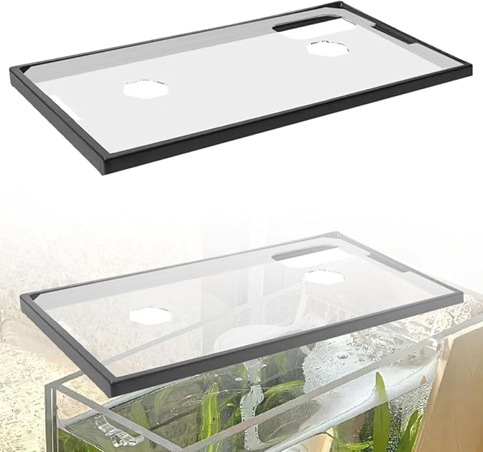 Transparent Tank Lid with Frame and Feeding Access for Aquariums, for 40, 40cmx22.5cmx1.2cm