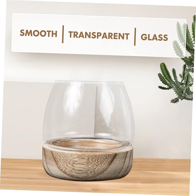 Multi-Functional Household Small Fish Bowl Glass Landscape Bottle Easy to Clean for Plant and Decor