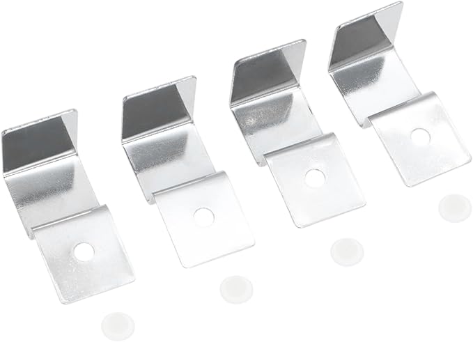 4 Pcs Aquarium Lid Clips, 19mm Aquarium Cover Support Clamps, Aquarium Cover Holder Lid, Stainless Steel Aquarium Tank Cover Clamps Set, Silver Tone