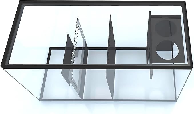 Aquarium Sump Refugium DIY Kit for Portein Skimmer Sump - Chamber dividers for 29 Gallon Standard Tank (Tank is not Included, Dividers Only)