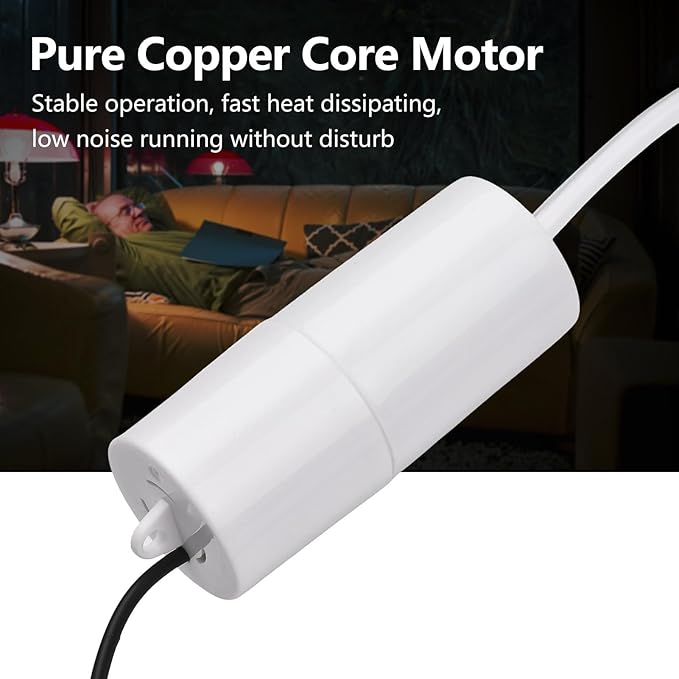 USB Aquarium Air Pump Silent Mini Oxygen Pump for Fish Tanks with Airline Tubing and Air Stone Home Fish Tank Accessories Plastic 8.5x3x3cm