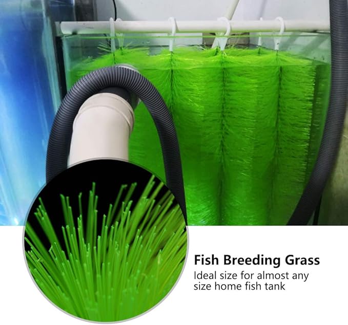 Pssopp 60cm/100cm Fish Breeding Grass Baby Fish Hideout Decorative Aquarium Grass for Aquarium Fish (100cm)