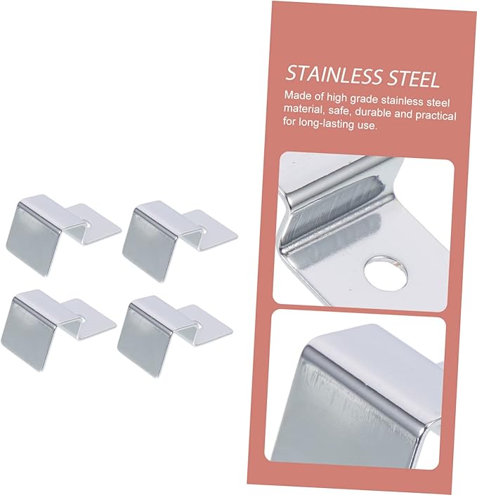 BESPORTBLE 20pcs Sturdy Aquarium Glass Lid Holders Support Clips for Fish Tanks Stainless Steel Brackets for Various Aquariums Easy Cleaning Accessory
