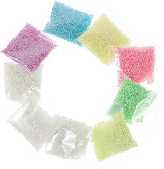 9pcs Reusable Luminous Sand Glow Dark Sand for Diy Wishing Bottles Home Decoration Craft Projects Multi-color Bags for Unique and Romantic Crafts